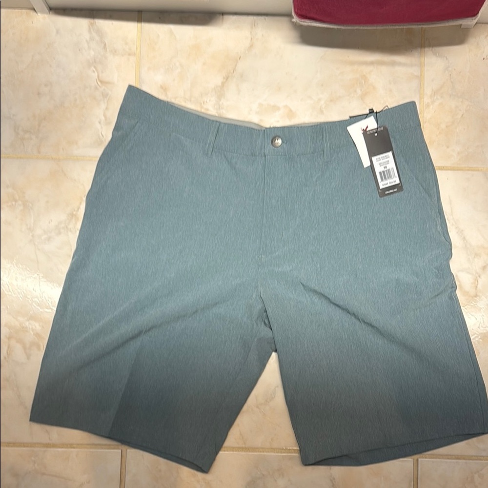 Adidas Blue Flat Front Shorts Casual Style